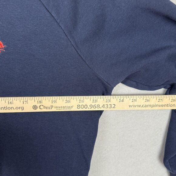 Carbon38‎ Women Pullover Sweatshirt Navy Embroidered Lobster Nautical Lounge XL - Picture 3 of 6